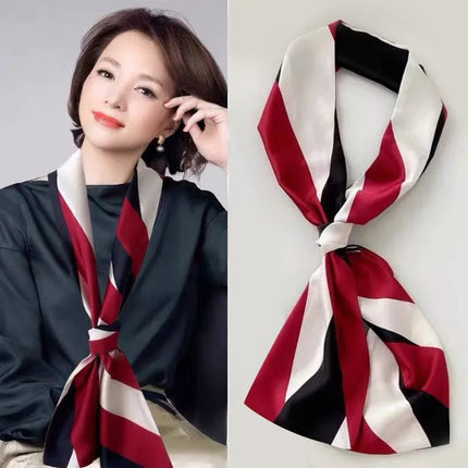 Business Attire Long Silk Women Plaid Scarf - Business Attire - SENAIFEI - Mad Fly Essentials
