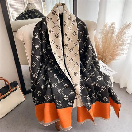 Business Attire Women Double-Sided Cashmere Pink Scarf Shawl - Business Attire - SENAIFEI - Mad Fly Essentials