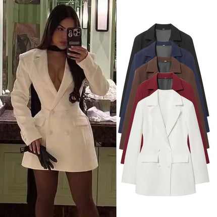 Business Attire Women Office Blazers Slim Travel Jacket - Mini Dress - Gagaopt - Mad Fly Essentials