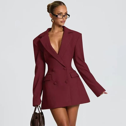Business Attire Women Office Blazers Slim Travel Jacket - Mini Dress - Gagaopt - Mad Fly Essentials
