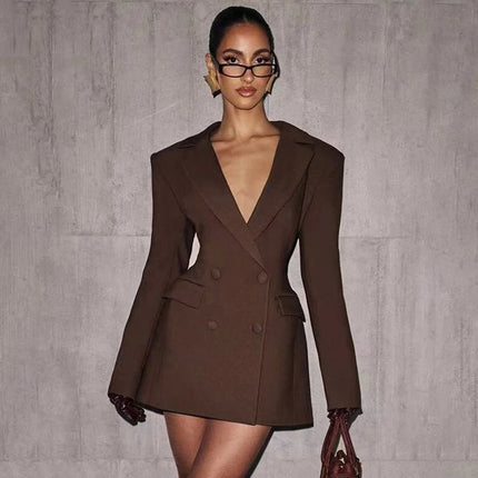 Business Attire Women Office Blazers Slim Travel Jacket - Mini Dress - Gagaopt - Mad Fly Essentials