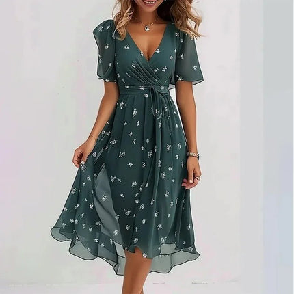 Business Attire Women Plus Floral Office Dress - Business Attire - Eleifshe - Mad Fly Essentials