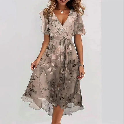 Business Attire Women Plus Floral Office Dress - Business Attire - Eleifshe - Mad Fly Essentials