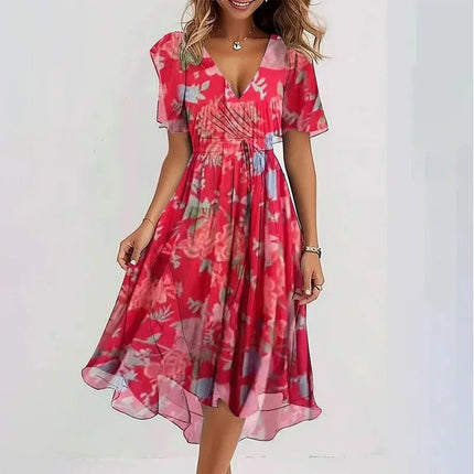 Business Attire Women Plus Floral Office Dress - Business Attire - Eleifshe - Mad Fly Essentials