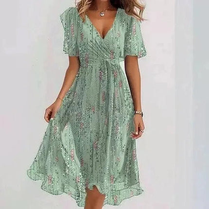 Business Attire Women Plus Floral Office Dress - Business Attire - Eleifshe - Mad Fly Essentials