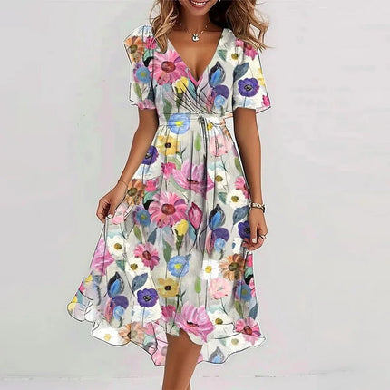 Business Attire Women Plus Floral Office Dress - Business Attire - Eleifshe - Mad Fly Essentials