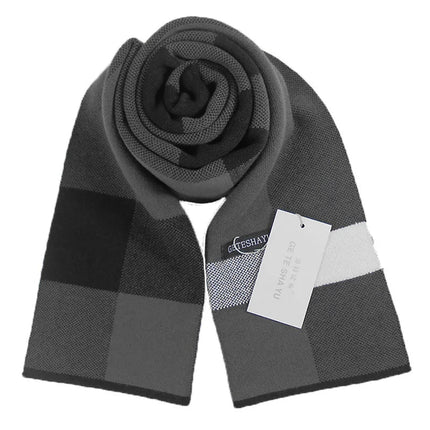 Business Casual Scarf Men Cashmere Plaid Lattice Scarves - Business Casual Scarf - Leo anvi - Mad Fly Essentials