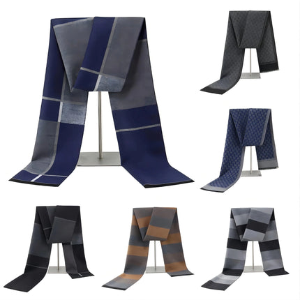 Business Casual Scarf Winter Men Windproof Plaid Scarves - Business Casual Scarf - Leo anvi - Mad Fly Essentials
