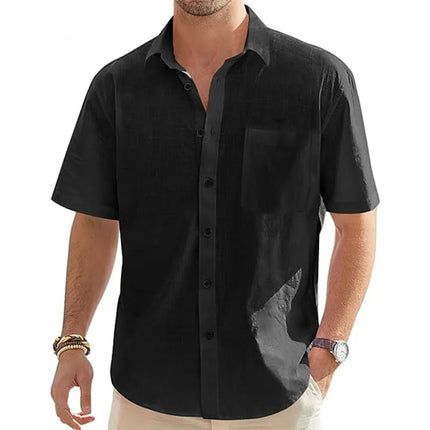 Business Casual Shirt Men Linen Vacation Summer Tops Business Casual Shirt Idealism Mad Fly Essentials