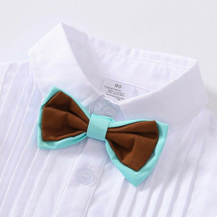 Baby Boys Gentleman Clothes Set-Bow-Tie Shirt+Pants - Kids Shop Mad Fly Essentials