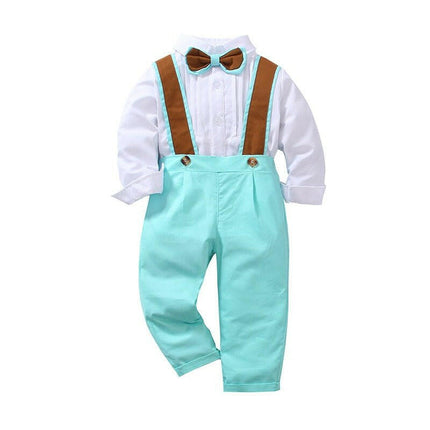 Baby Boys Gentleman Clothes Set-Bow-Tie Shirt+Pants - Kids Shop Mad Fly Essentials