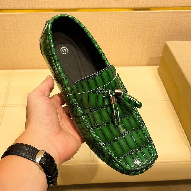 Canvas Shoes Men Business Casual All-Match Green Moccasins - Canvas Shoes - Abfuber - Mad Fly Essentials