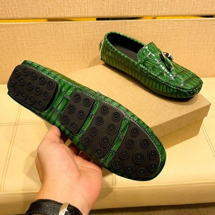 Canvas Shoes Men Business Casual All-Match Green Moccasins - Canvas Shoes - Abfuber - Mad Fly Essentials