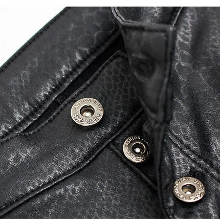 Cargo Pants Women Fashion Red Black Leather Casual Pants - Cargo Pants - Yaerni - Mad Fly Essentials