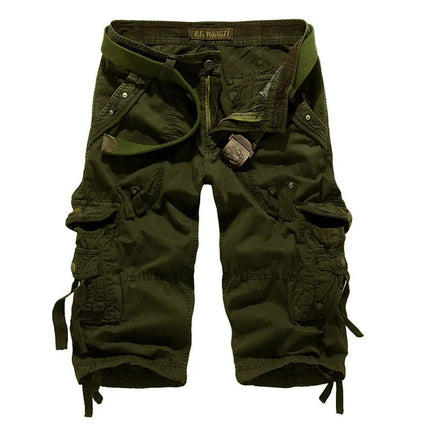 Cargo Shorts Men Solid Khaki Camo Running Shorts - Cargo Shorts - Tactiarmycal - Mad Fly Essentials