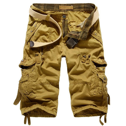 Cargo Shorts Men Solid Khaki Camo Running Shorts - Cargo Shorts - Tactiarmycal - Mad Fly Essentials