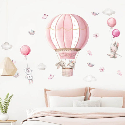 Cartoon Hot Air Balloon 3D Wall Sticker - Mad Fly Essentials