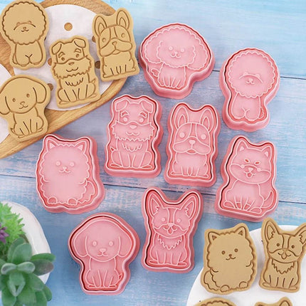 Cartoon 3D Animal 8Pcs Cookie Cutter - Cookie Cutter - Animal Elements - Mad Fly Essentials
