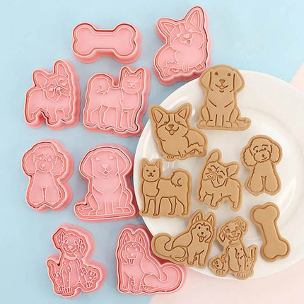 Cartoon 3D Animal 8Pcs Cookie Cutter - Cookie Cutter - Animal Elements - Mad Fly Essentials