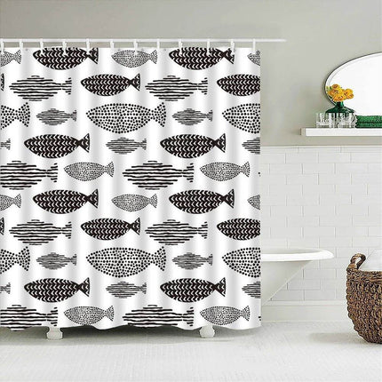 Cartoon Cat Llama Curtain Shower Bathroom Decor - Bathroom Decor - Retro Rugs - Mad Fly Essentials