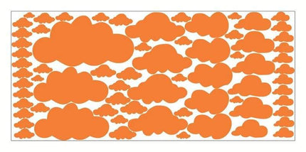 Cartoon Clouds 3D 68pc Wall Stickers - Mad Fly Essentials