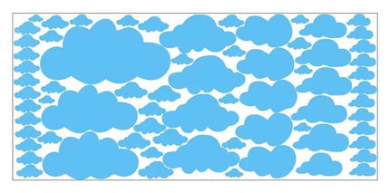 Cartoon Clouds 3D 68pc Wall Stickers - Mad Fly Essentials