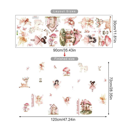 Cartoon Fairy Mushroom Nursery 3D Wall Sticker - 3D Wall Sticker - ZOOYOO - Mad Fly Essentials