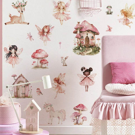 Cartoon Fairy Mushroom 3D Wall Sticker - Mad Fly Essentials