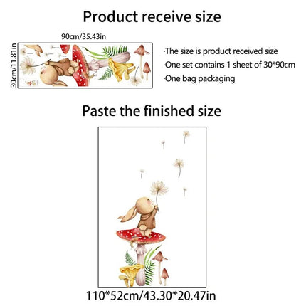 Cartoon Mushroom Fairy 3D Wall Sticker Wallpaper - Wallpaper - JD Home Decor - Mad Fly Essentials