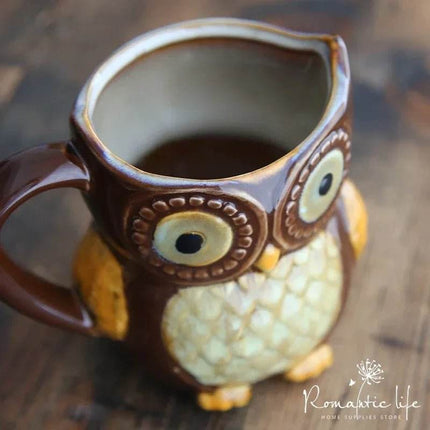 Cartoon Owl 3D Animal Coffee Mug - Coffee Mug - Medieval Decor - Mad Fly Essentials