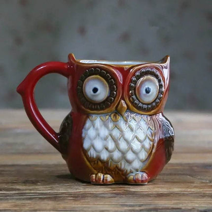 Cartoon Owl 3D Animal Coffee Mug - Coffee Mug - Medieval Decor - Mad Fly Essentials
