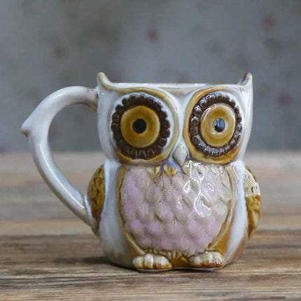Cartoon Owl 3D Animal Coffee Mug - Coffee Mug - Medieval Decor - Mad Fly Essentials