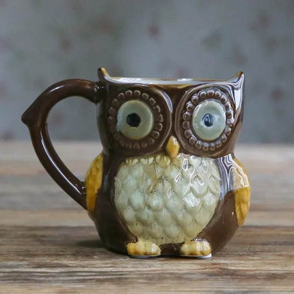 Cartoon Owl 3D Animal Coffee Mug - Coffee Mug - Medieval Decor - Mad Fly Essentials