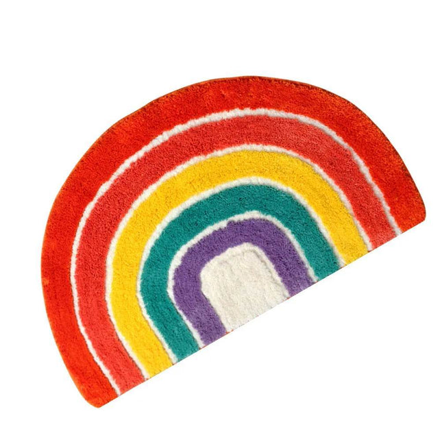 Cartoon Rainbow Anti - Slip Bathroom Area Rug - Area Rug - Retro Rugs - Mad Fly Essentials