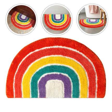 Cartoon Rainbow Anti - Slip Bathroom Area Rug - Area Rug - Retro Rugs - Mad Fly Essentials