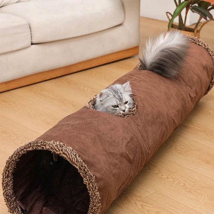 Cat Toys Long Suede Collapsible Tunnel Pet Essentials - Pet Essentials - PETRAVEL - Mad Fly Essentials