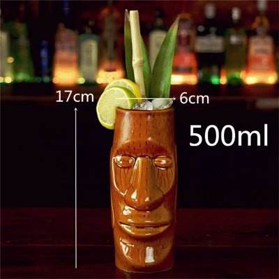 Ceramic 450mL Tiki Bar Beer Mug - Mad Fly Essentials