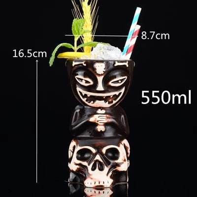 Ceramic 450mL Tiki Bar Beer Mug Party Decor - Party Decor - BARMAID BARWARE - Mad Fly Essentials