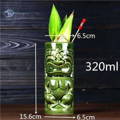 Ceramic 450mL Tiki Bar Beer Mug - Mad Fly Essentials