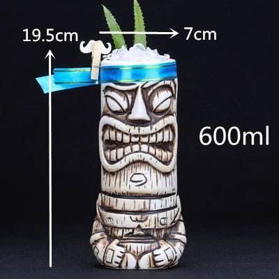 Ceramic 450mL Tiki Bar Beer Mug - Mad Fly Essentials