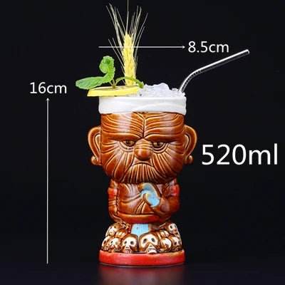 Ceramic 450mL Tiki Bar Beer Mug Party Decor - Party Decor - BARMAID BARWARE - Mad Fly Essentials