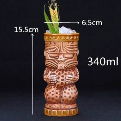 Ceramic 450mL Tiki Bar Beer Mug - Mad Fly Essentials
