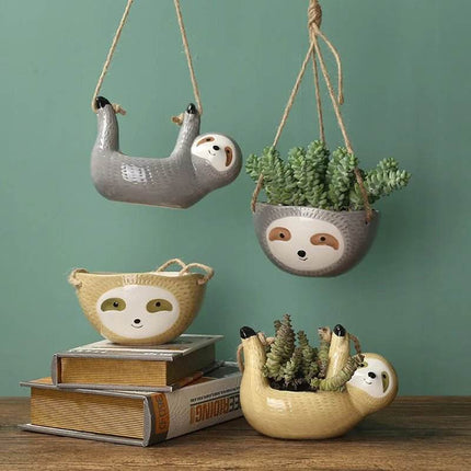 Ceramic Animal Hanging Plant Pot Garden Decor - Garden Decor - Nordic Creations - Mad Fly Essentials