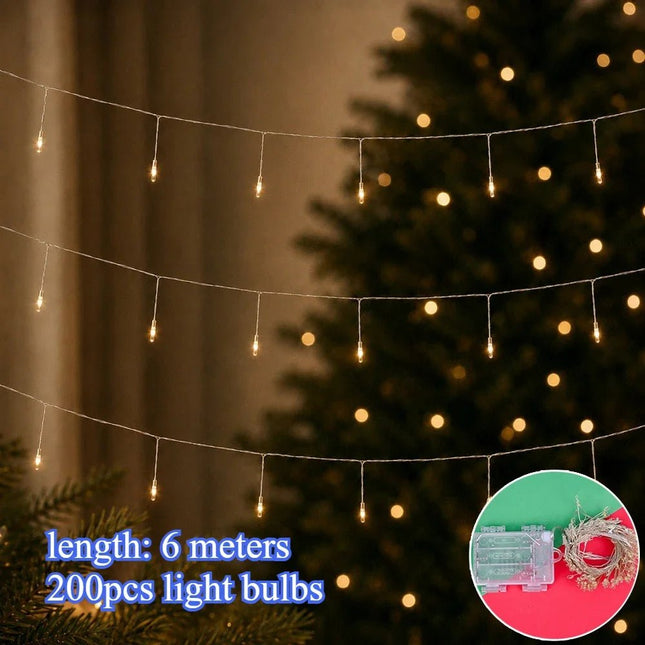 Christmas Decor 2pack 6M Snowflake LED Fairy Lights - Christmas Decor - RXSFY - Mad Fly Essentials