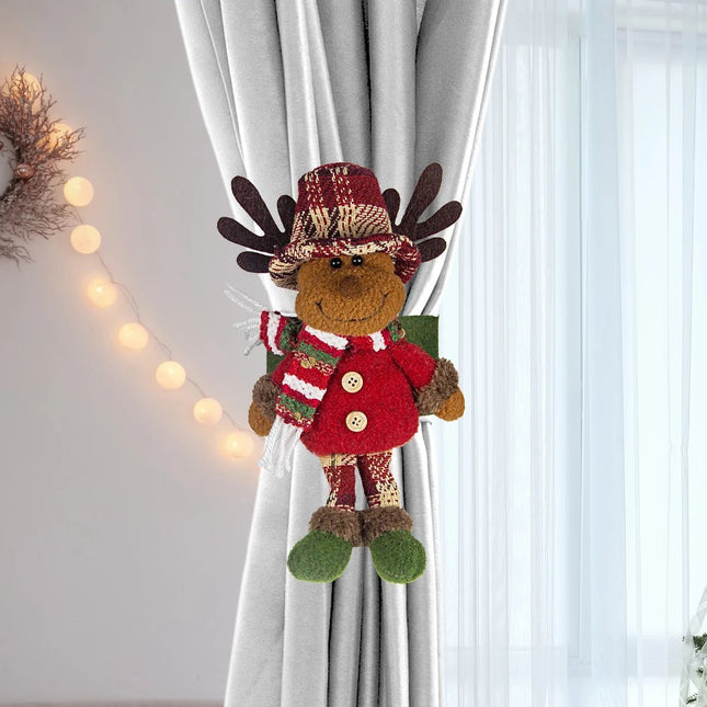 Christmas Decor Old Man Elk Animal Curtain Hooks - Christmas Decor - Tubular - Mad Fly Essentials