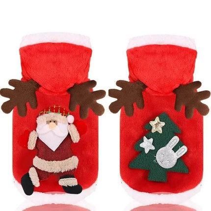 Christmas Dog Clothes Santa Pet Hoodies - Pet Hoodies - PetBoss - Mad Fly Essentials