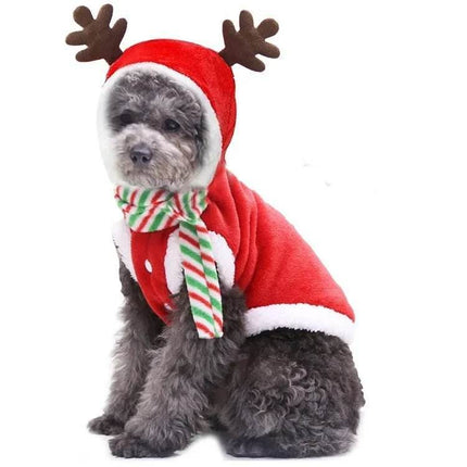 Christmas Dog Clothes Santa Pet Hoodies - Mad Fly Essentials