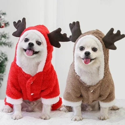 Christmas Dog Clothes Santa Pet Hoodies - Pet Hoodies - PetBoss - Mad Fly Essentials