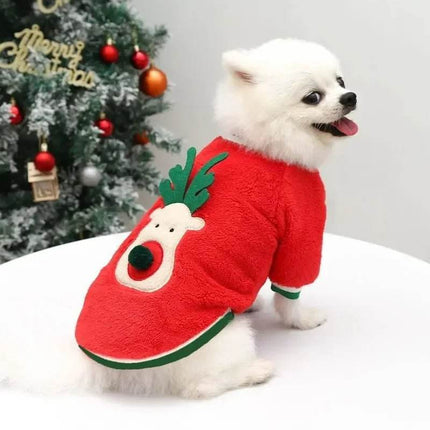 Christmas Dog Clothes Santa Pet Hoodies - Pet Hoodies - PetBoss - Mad Fly Essentials