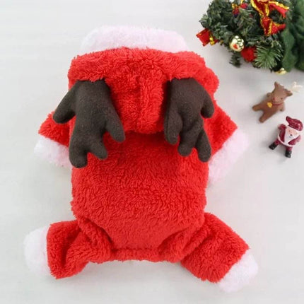 Christmas Dog Clothes Santa Pet Hoodies - Pet Hoodies - PetBoss - Mad Fly Essentials